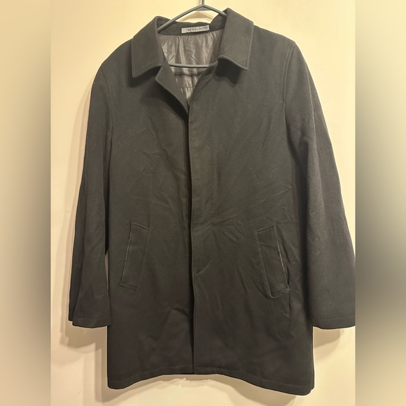 Stefano Capaldi Loro Piano Other - Stefano Capaldi Loro Piana Storm System Wool Coat Black Car Coat Italy Size 14